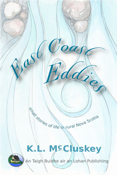 East Coast Eddies ebook cover. Water running with eddies as background behind title.